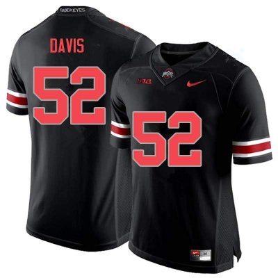 NCAA Ohio State Buckeyes Men's #52 Wyatt Davis Blackout Nike Football College Jersey ZZQ8045PV